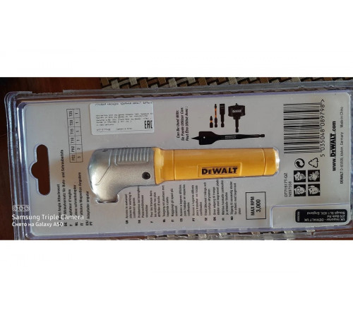 Угловая насадка ударная IMPACT + биты (9 шт.) DEWALT DT71517T