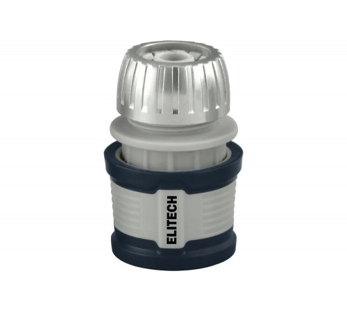 Соединитель для шланга металлический 13 мм 1/2" с аквастопом HF 011MWS Garden Elitech 206040