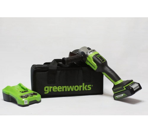 Аккумуляторная угловая шлифовальная машина GreenWorks GD24AG 3200207UA