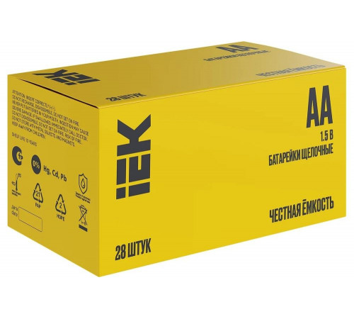 Щелочная батарейка IEK alkaline lr06/aa (28шт/бокс) ABT-LR06-OP-B28 Щелочная батарейка IEK alkaline lr06/aa (28шт/бокс) ABT-LR06-OP-B28