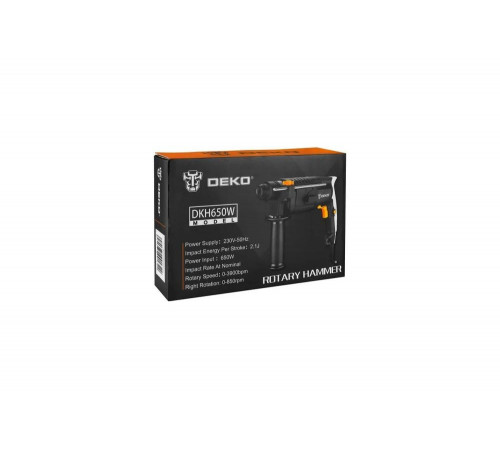Сетевой перфоратор DEKO DKH650W 650 Вт, 3900 уд/мин, 2.1 Дж 063-4118 Сетевой перфоратор DEKO DKH650W 650 Вт, 3900 уд/мин, 2.1 Дж 063-4118