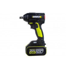 Аккумуляторный ударный бесщеточный гайковерт WORX Professional WU279.1 20В, 360Нм, 4Ач х2, ЗУ 6А, сумка WU279.1