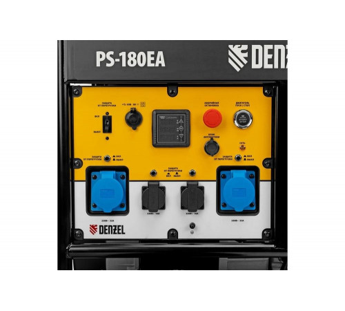 Бензиновый генератор Denzel PS-180EA 18 кВт, 230 В, 65 л, разъём ATS, электростартер 946974