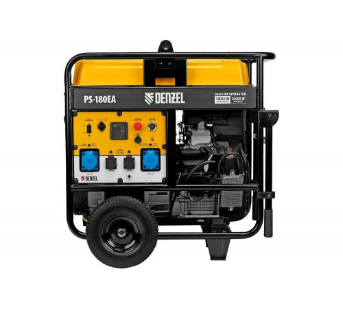 Бензиновый генератор Denzel PS-180EA 18 кВт, 230 В, 65 л, разъём ATS, электростартер 946974