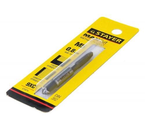 STAYER M5х0.8 мм, метчик для сквозных и глухих отверстий MaxCut 28021-05-0.8 STAYER M5х0.8 мм, метчик для сквозных и глухих отверстий MaxCut 28021-05-0.8