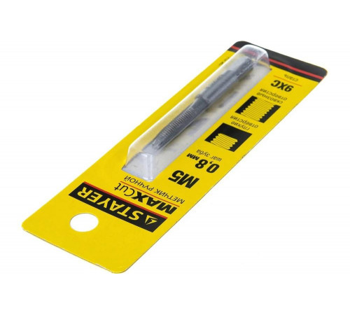 STAYER M5х0.8 мм, метчик для сквозных и глухих отверстий MaxCut 28021-05-0.8 STAYER M5х0.8 мм, метчик для сквозных и глухих отверстий MaxCut 28021-05-0.8