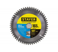 Пильный диск по алюминию STAYER Multi Material супер чистый рез, 165x20/16 мм, 56T 3685-165-20-56