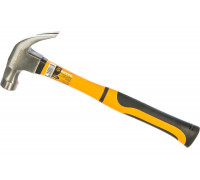 Молоток - гвоздодёр, 450 г, фибергласовая двухкомпонентная ручка, с магнитом Вихрь 73/6/8/8