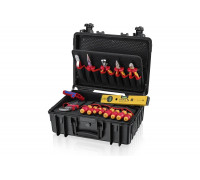 Инструментальный чемодан для электрики Knipex, Robust23 Start Electric, 24 предмета, KN-002134HLS2