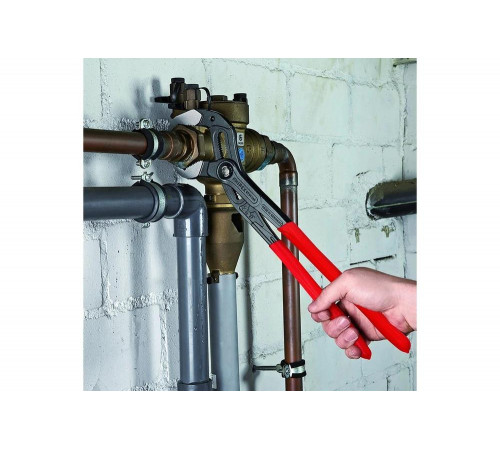 Переставные клещи Knipex sb зев 90 мм, длина 400 мм, фосфатированные, обливные ручки KN-8701400SB Переставные клещи Knipex sb зев 90 мм, длина 400 мм, фосфатированные, обливные ручки KN-8701400SB