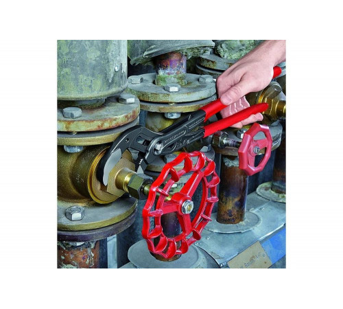 Переставные клещи Knipex sb зев 90 мм, длина 400 мм, фосфатированные, обливные ручки KN-8701400SB Переставные клещи Knipex sb зев 90 мм, длина 400 мм, фосфатированные, обливные ручки KN-8701400SB