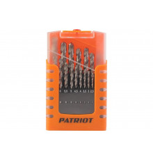 Набор сверл по металлу HSS, 19 шт №2: 1.0-10.0 мм, в пластиковом боксе Patriot 815010545