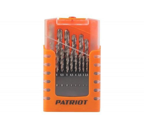 Набор сверл по металлу HSS, 19 шт №2: 1.0-10.0 мм, в пластиковом боксе Patriot 815010545 Набор сверл по металлу HSS, 19 шт №2: 1.0-10.0 мм, в пластиковом боксе Patriot 815010545