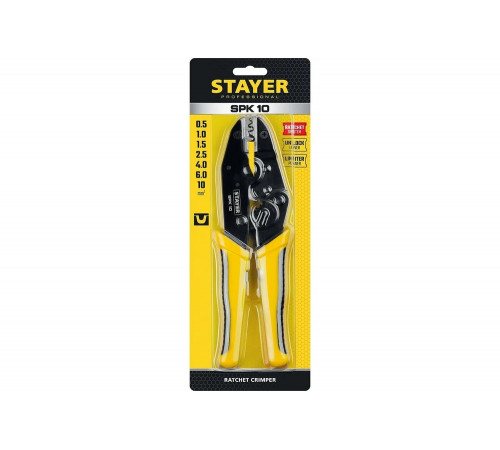 Пресс-клещи для медных наконечников STAYER Professional SPK-10 0.5 - 10 мм2 45440 Пресс-клещи для медных наконечников STAYER Professional SPK-10 0.5 - 10 мм2 45440