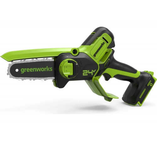 Цепная мини пила аккумуляторная GreenWorks 24V, 10см, c 1хАКБ 2Ач с USB и ЗУ 2008207USB2 Цепная мини пила аккумуляторная GreenWorks 24V, 10см, c 1хАКБ 2Ач с USB и ЗУ 2008207USB2