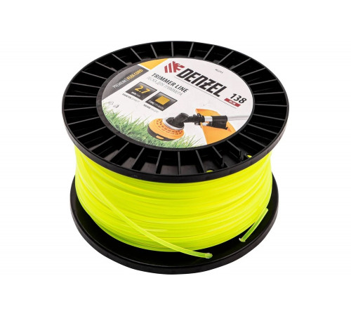 Леска FLEX CORD квадрат 2.7 мм, 138 м, на DIN катушке для триммера Denzel 96293