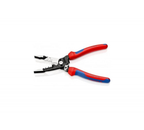 Электромонтажные клещи Knipex 7-в-1, зачистка 18-10 awg, 20-12 awg, рез 15 мм KN-13728 Электромонтажные клещи Knipex 7-в-1, зачистка 18-10 awg, 20-12 awg, рез 15 мм KN-13728