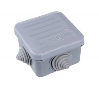 Распаечная коробка IEK открытой проводки, 70x70x40, IP44, КМ41236, 4 гермоввода,защелкивающаяся крышка UKOZ11-070-070-040-K41-44