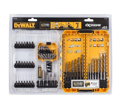 Набор сверл и бит Maxisafe LTC 63 шт Dewalt DT70759-QZ