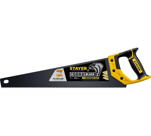 STAYER 7 TPI, 450 мм, ножовка универсальная (пила) COBRA BLACK 2-15081-45_z01 Professional