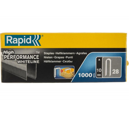 Скоба WHITE DP 1000 шт. (10 мм; тип 28) Rapid 11893511 Скоба WHITE DP 1000 шт. (10 мм; тип 28) Rapid 11893511