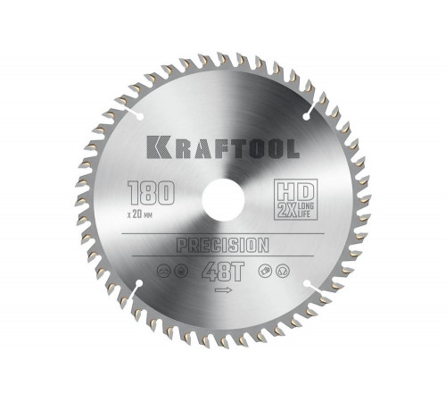 Диск пильный по дереву KRAFTOOL Precission 180x20 мм, 48T KRAFTOOL 36952-180-20