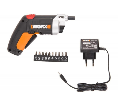 Аккумуляторная отвертка WORX + набор бит WX252 Аккумуляторная отвертка WORX + набор бит WX252