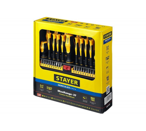 STAYER 37 шт, набор отверток реверсивных Hercules 25312-H37 Master STAYER 37 шт, набор отверток реверсивных Hercules 25312-H37 Master