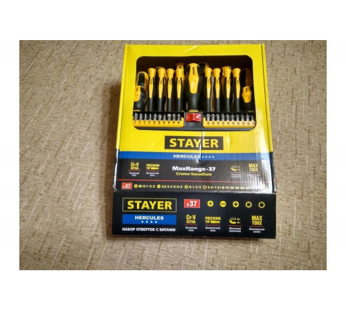 STAYER 37 шт, набор отверток реверсивных Hercules 25312-H37 Master STAYER 37 шт, набор отверток реверсивных Hercules 25312-H37 Master