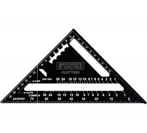 STAYER 180 мм, угольник кровельный универсальный 5-в-1 Rafter 34306-17 STAYER 180 мм, угольник кровельный универсальный 5-в-1 Rafter 34306-17