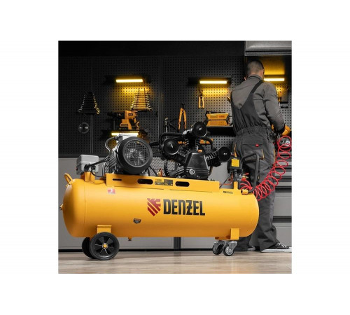 Воздушный компрессор с ременным приводом DENZEL BCW3000-T/100, 3,0 кВт, 100 литров, 520 л/мин 58118 Воздушный компрессор с ременным приводом DENZEL BCW3000-T/100, 3,0 кВт, 100 литров, 520 л/мин 58118