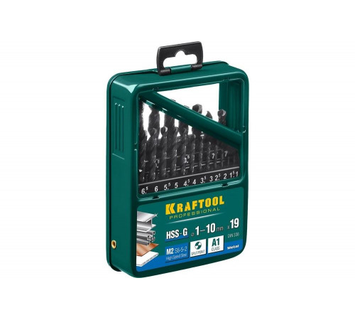 Набор сверл по металлу 19 шт Kraftool 29651-H19