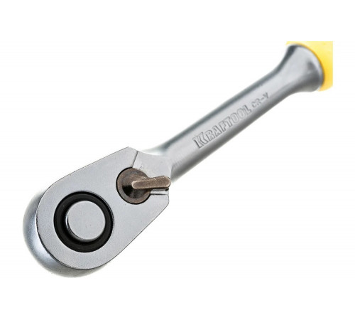 KRAFTOOL 1/4", 60 зубцов, Cr-V сталь, трещотка для торцовых головок 27794-1/4_z02 KRAFTOOL 1/4", 60 зубцов, Cr-V сталь, трещотка для торцовых головок 27794-1/4_z02