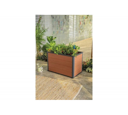 Кашпо-грядка для растений KETER Maple Mobile Urban Garden Bed 88L коричневый 252483 Кашпо-грядка для растений KETER Maple Mobile Urban Garden Bed 88L коричневый 252483