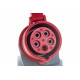 Стационарная розетка IEK MAGNUM ССИ-115 16А 3Р+РЕ+N 380В IP44 PSN12-016-5 1852631