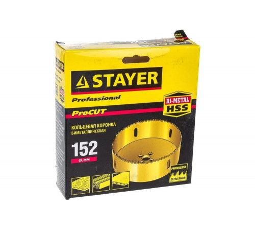 STAYER d 152 мм, кольцевая биметаллическая универсальная 29547-152