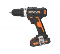 Ударная аккумуляторная дрель-шуруповерт WORX 50 Нм, 20 В, 2 Ач x 2, ЗУ 2 А, кейс WX370