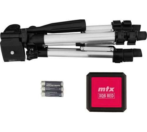 Лазерный уровень MTX xqb red pro set, 10 м, красный луч, батарейки, штатив 350185 Лазерный уровень MTX xqb red pro set, 10 м, красный луч, батарейки, штатив 350185