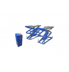 Ножничный подъемник KraftWell короткий, 3200 кг, заглубляемый, цвет синий KRW3.2U_blue