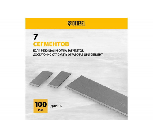Лезвия 18 мм, сталь SK5, 0.5 мм, 10 шт Denzel 79303 Лезвия 18 мм, сталь SK5, 0.5 мм, 10 шт Denzel 79303