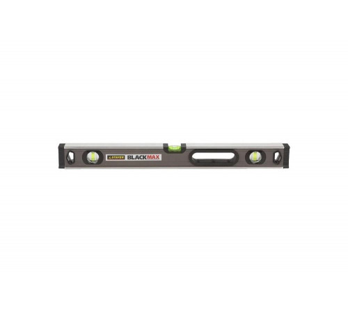 STAYER BlackMax 1500 мм усиленный строительный уровень, 3 глазка, фрезерованный, точность 0.5 мм/м, 3475-150