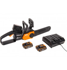 Цепная аккумуляторная пила WORX ChainSaw 40 В, 2х2.0 А*ч, двойное ЗУ WG381E
