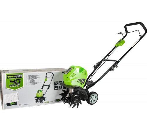 Культиватор аккумуляторный GreenWorks 40V, с 1хАКБ 4 Ач c USB и ЗУ 27087USB4 Культиватор аккумуляторный GreenWorks 40V, с 1хАКБ 4 Ач c USB и ЗУ 27087USB4