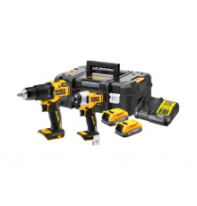 Набор аккумуляторный Dewalt 18 В: ударная дрель-шуруповерт DCD709 и ударный шуруповерт, с 2 АКБ 1.7 Ач и ЗУ, в кейсе TSTAK, DCK2062E2T DCK2062E2T-QW