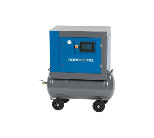 Винтовой компрессор NORDBERG 5,5 кВт, 10 бар, 550 л/мин, ресивер 160 л, IP65 NCA8R