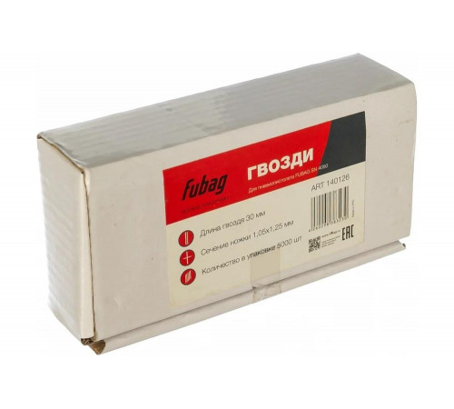 Гвозди для SN4050 (1.05х1.25х30 мм; 5000 шт.) FUBAG 140126 Гвозди для SN4050 (1.05х1.25х30 мм; 5000 шт.) FUBAG 140126