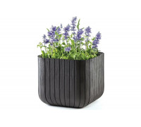 Кашпо Keter CUBE PLANTER L, 50,5л графит 230225