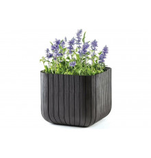 Кашпо Keter CUBE PLANTER L, 50,5л графит 230225