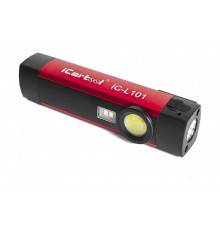 Светодиодный аккумуляторный фонарь iCarTool с УФ подсветкой, 3 режима работы IC-L101