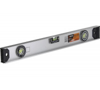 Алюминиевый уровень Вихрь Рельс 600 мм, 3 глазка / 1 поворотный 73/11/4/14